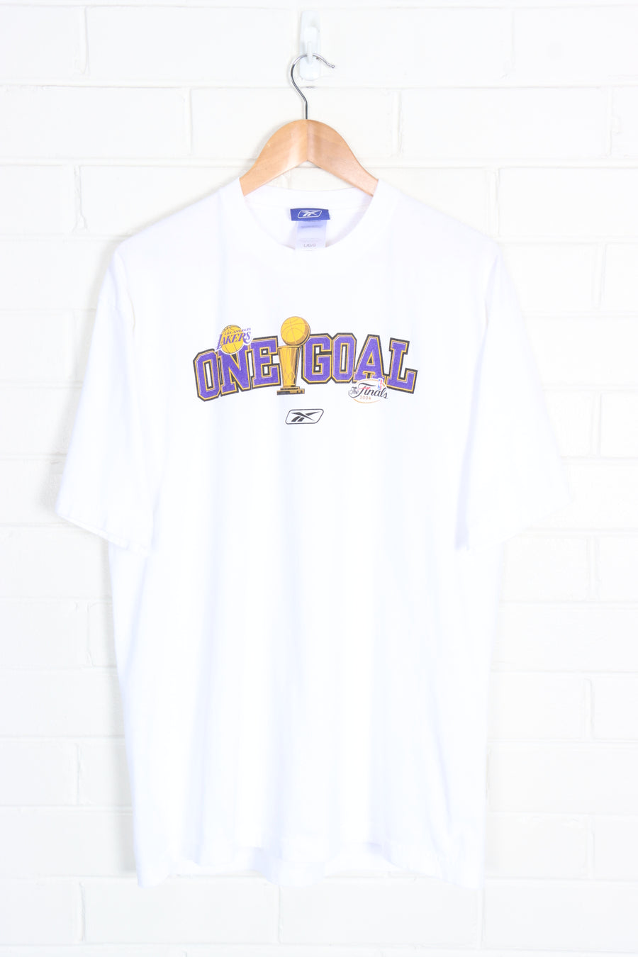 REEBOK LA Lakers NBA 'One Goal' Finals Purple & Yellow Tee (M)
