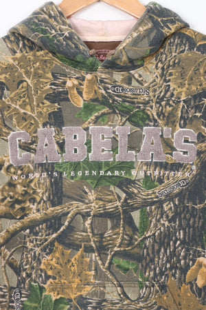 CABELA'S Spell Out Logo Seclusion Hunting Camo Hoodie (M)