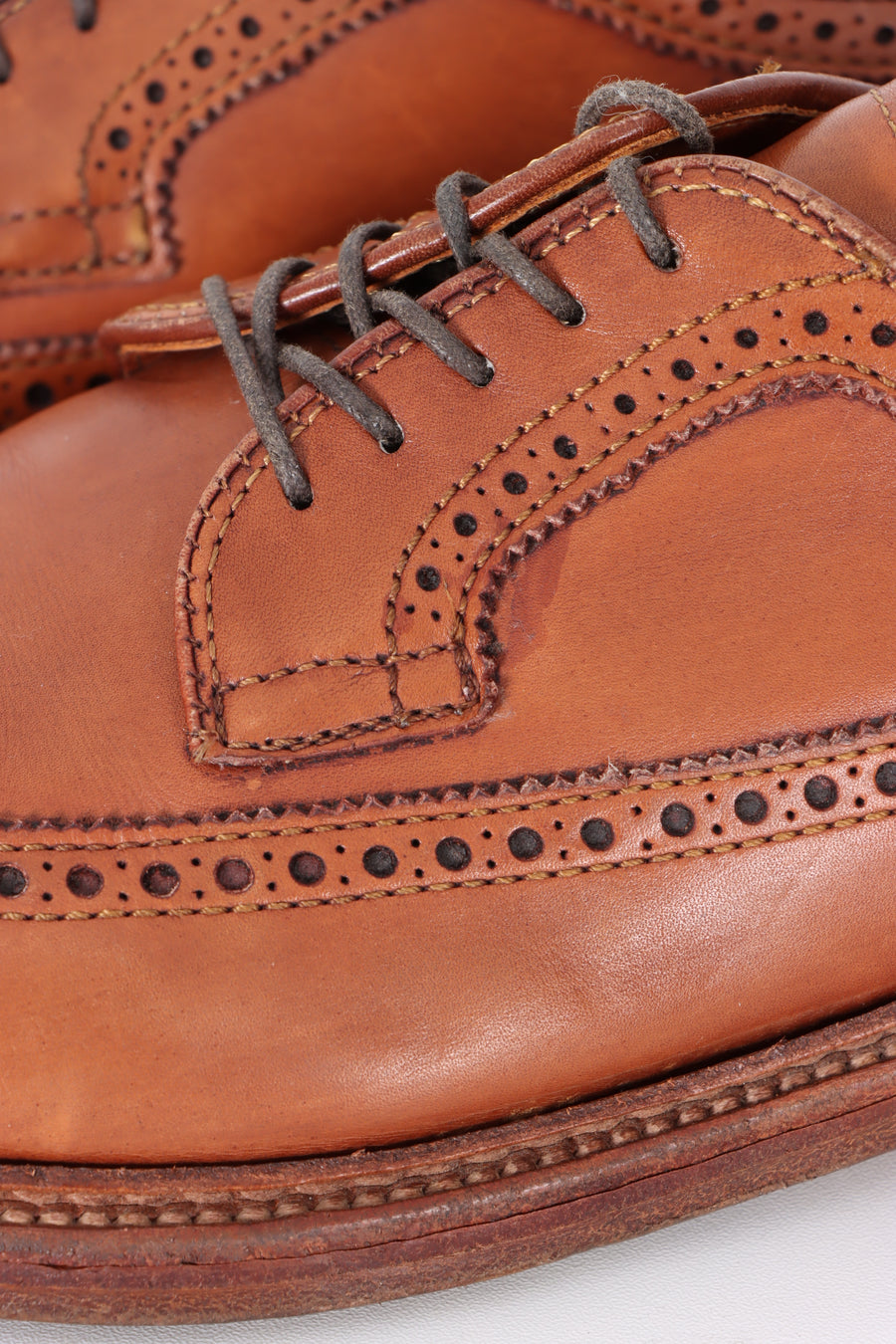 ALDEN J.Crew Tobacco Leather 97641 Long Wing Bluchers (8)