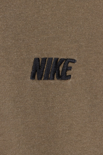 NIKE Embroidered Spell Out Logo Olive Brown T-Shirt (XL)
