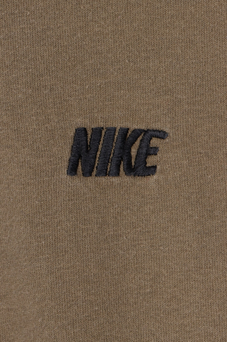 NIKE Embroidered Spell Out Logo Olive Brown T-Shirt (XL)