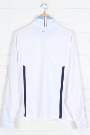 NIKE Embroidered Blue & White Striped Track Jacket (XL-XXL)