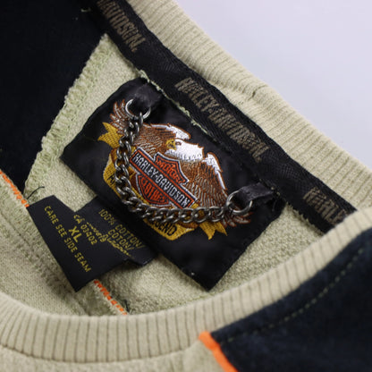 Vintage HARLEY DAVIDSON Embroidered  Motorcycle T-Shirt USA Made (XL)