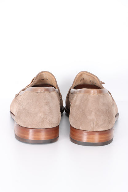 BRUNO MAGLI 'Newport' Brown Suede Tassel Loafers (10)