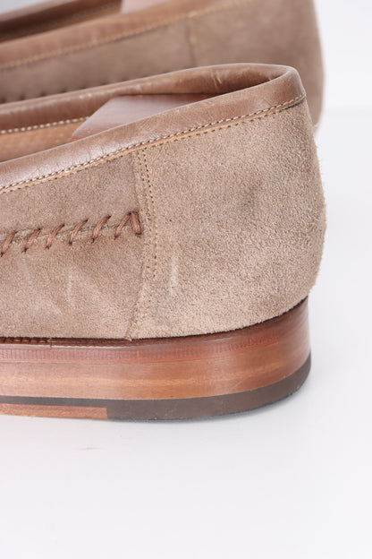 BRUNO MAGLI 'Newport' Brown Suede Tassel Loafers (10)