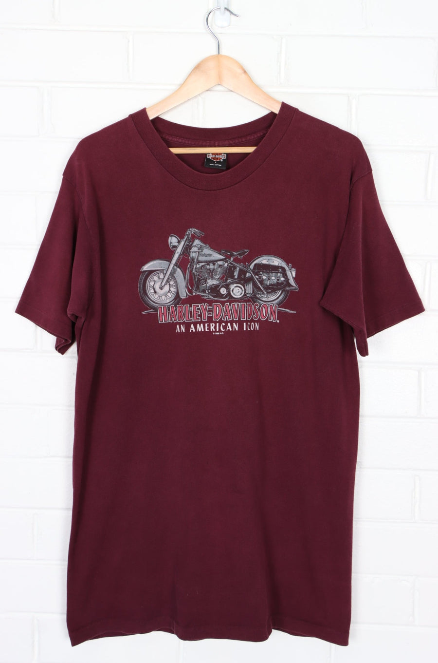 Vintage HARLEY DAVIDSON 1996 Front Back Single Stitch T-Shirt USA Made (L)