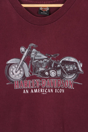 Vintage HARLEY DAVIDSON 1996 Front Back Single Stitch T-Shirt USA Made (L)
