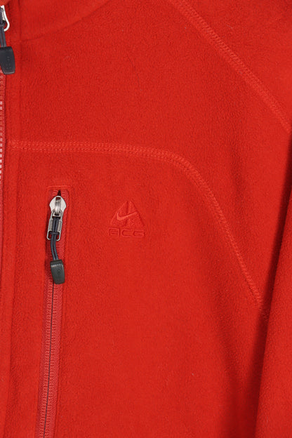 NIKE ACG All Conditions Gear Burnt Orange & Grey Fleece (L-XL) - Vintage Sole Melbourne