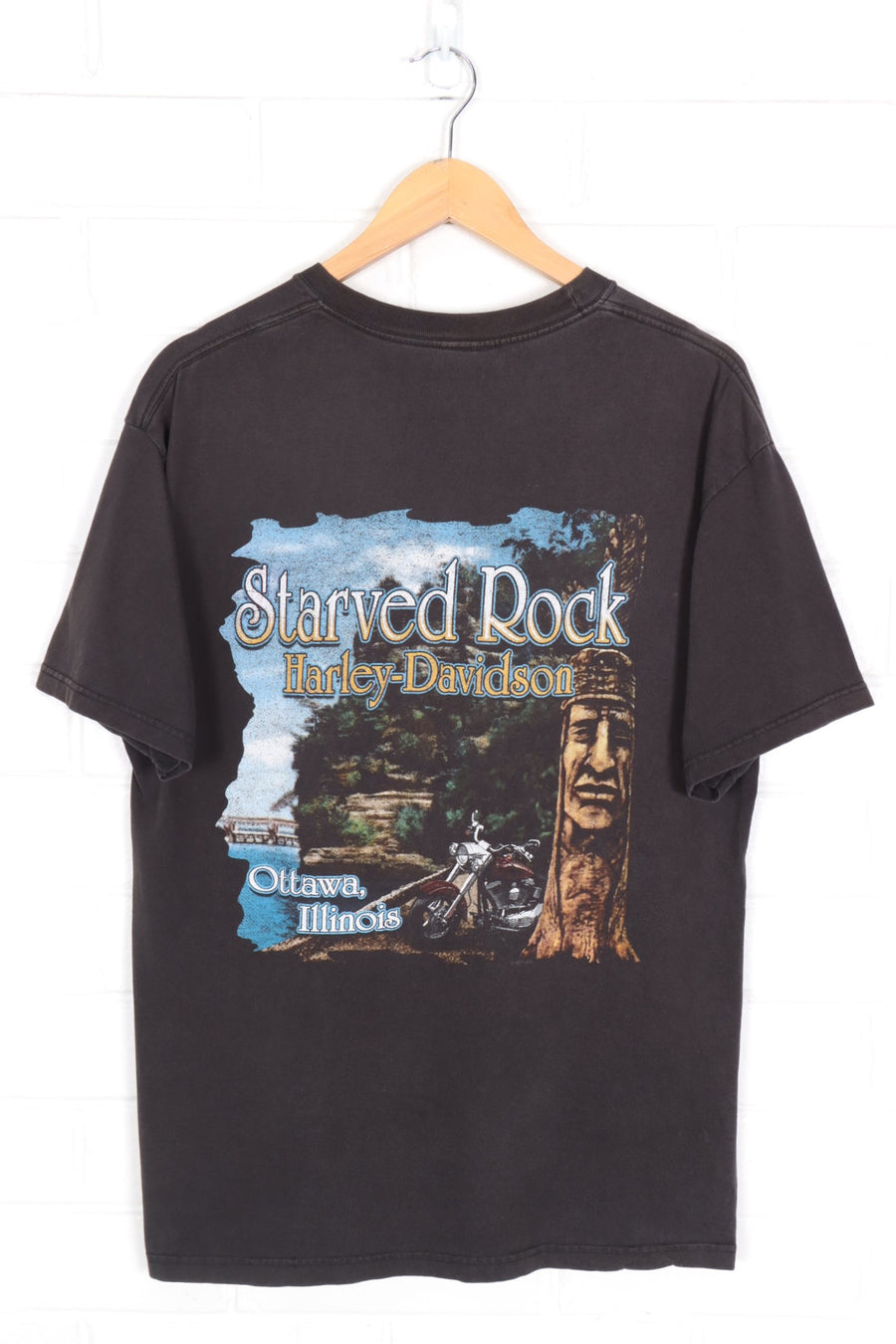 HARLEY DAVIDSON Starved Rock Illinois T-Shirt (M-L)