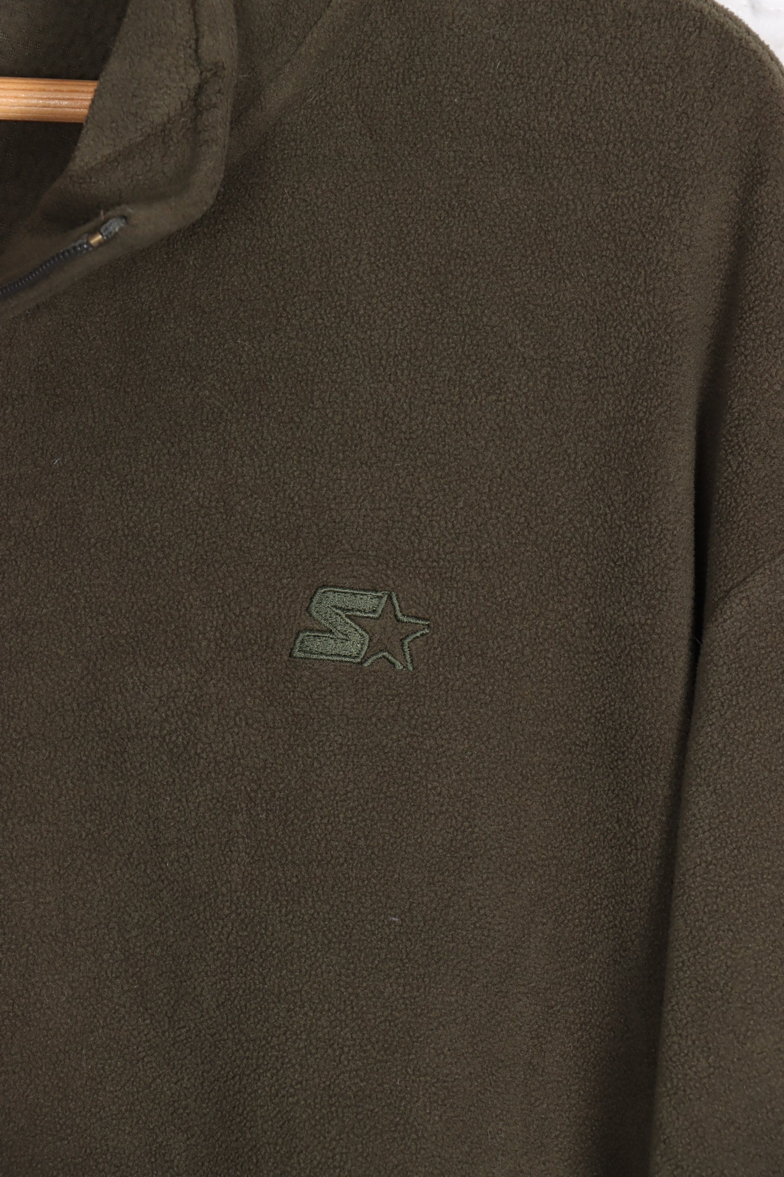 STARTER Green Khaki 1/4 Zip Fleece (XXXL) - Vintage Sole Melbourne