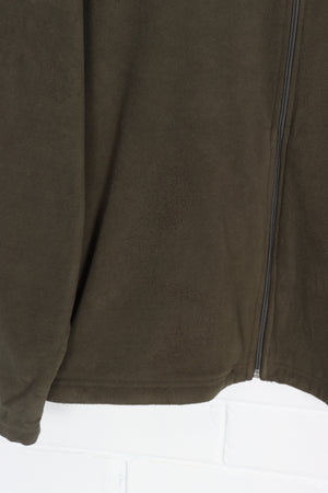 STARTER Green Khaki 1/4 Zip Fleece (XXXL)