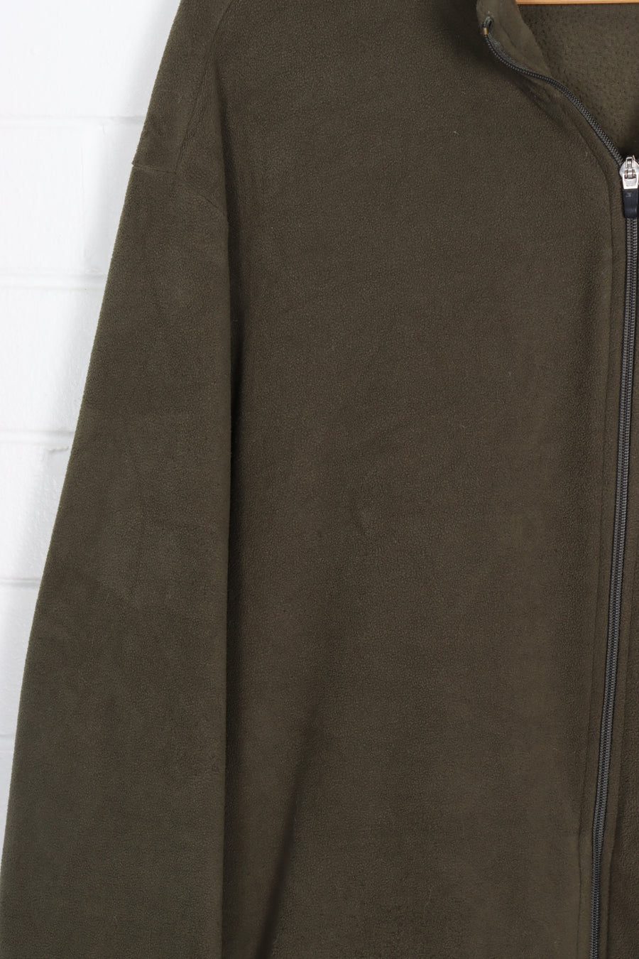 STARTER Green Khaki 1/4 Zip Fleece (XXXL)