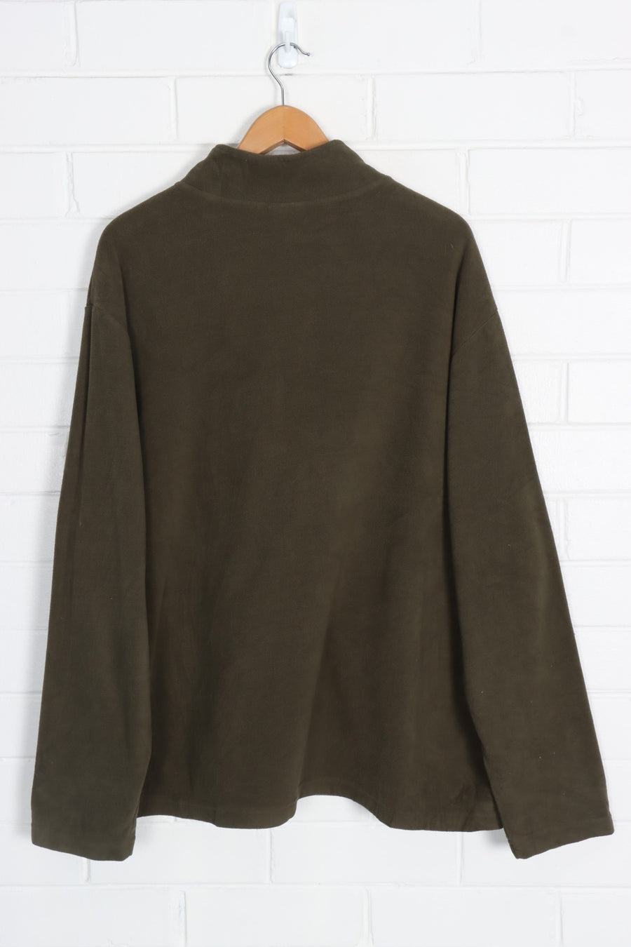 STARTER Green Khaki 1/4 Zip Fleece (XXXL)