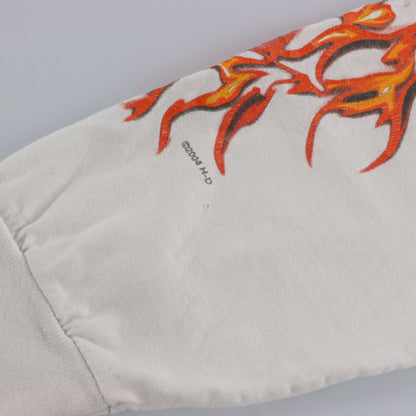 Vintage HARLEY DAVIDSON Double Sided Y2K Flame Graphic Long Sleeve Tee (XL)