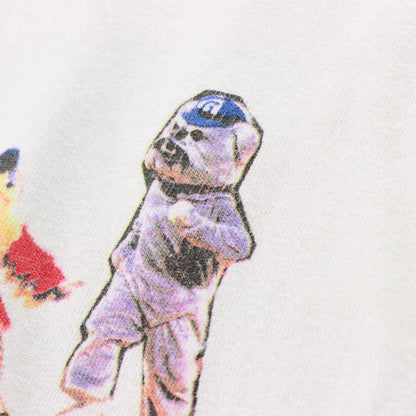 Vintage 90s ESPN Mascots USA Made White Single Stitch T-Shirt (L)