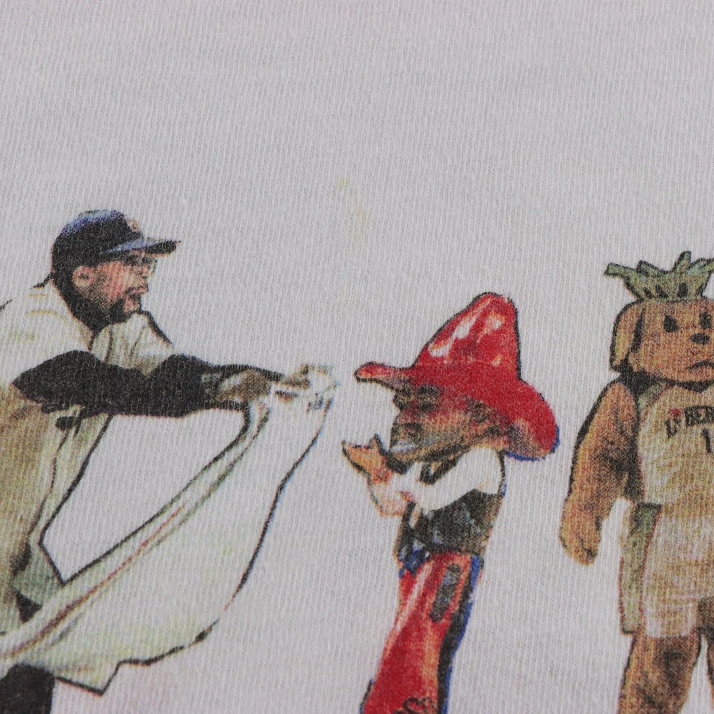 Vintage 90s ESPN Mascots USA Made White Single Stitch T-Shirt (L)