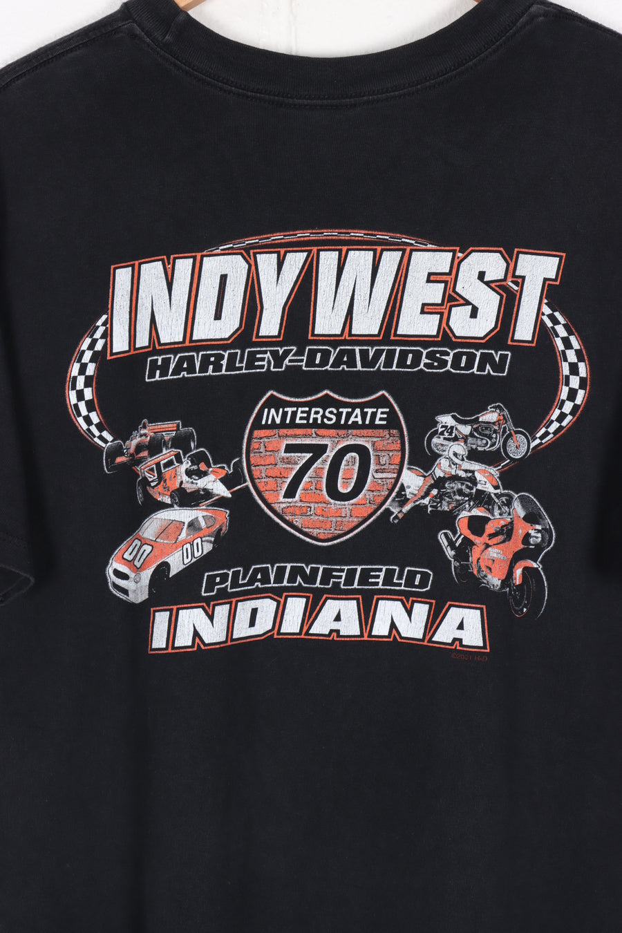 HARLEY DAVIDSON Eagle Flame Wings Indy West Tee (M-L)
