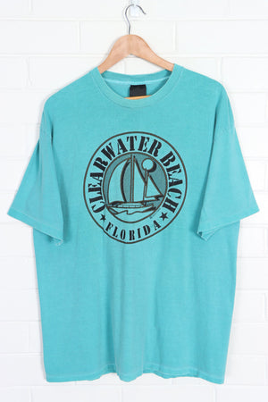 Clearwater Beach Florida Sailboat Single Stitch T-Shirt (L)