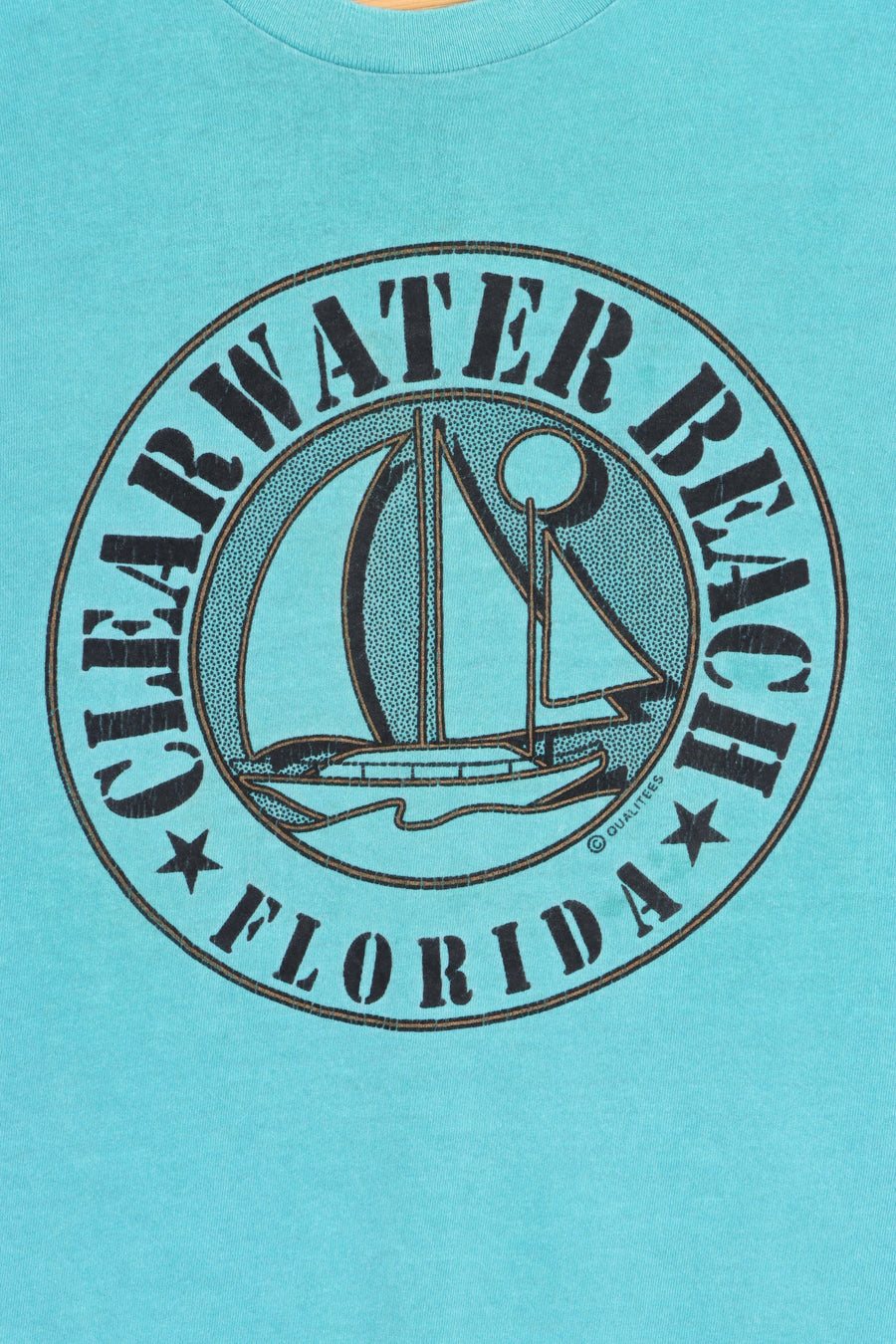 Clearwater Beach Florida Sailboat Single Stitch T-Shirt (L)
