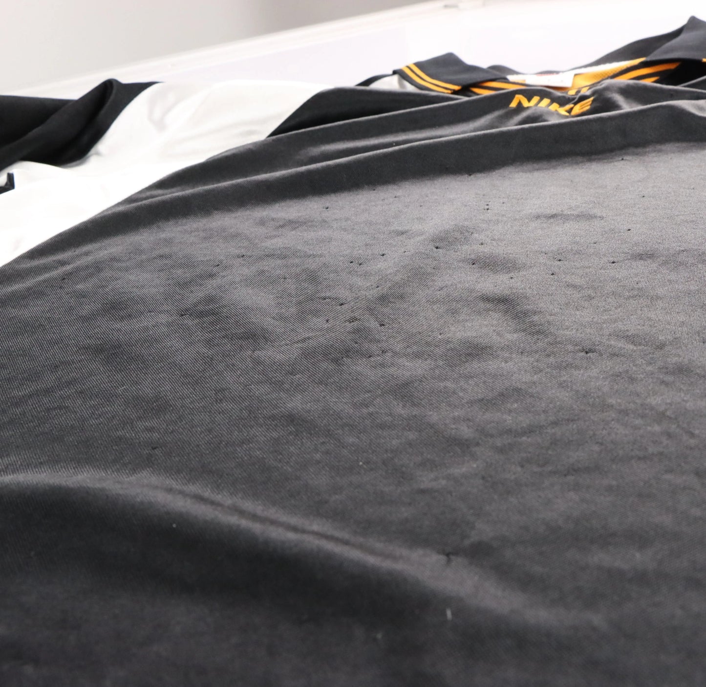 Vintage 90s NIKE Embroidered Centre Spell Out Logo Collared Basketball Jersey (L TALL)