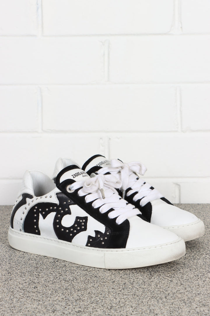 ZADIG & VOLTAIRE 'Nash' Zv1747 Studded Leather Sneakers (39)