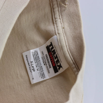 Vintage 1996 Jockey Horse Racing Wrap Around Print Beige T-Shirt (XL)