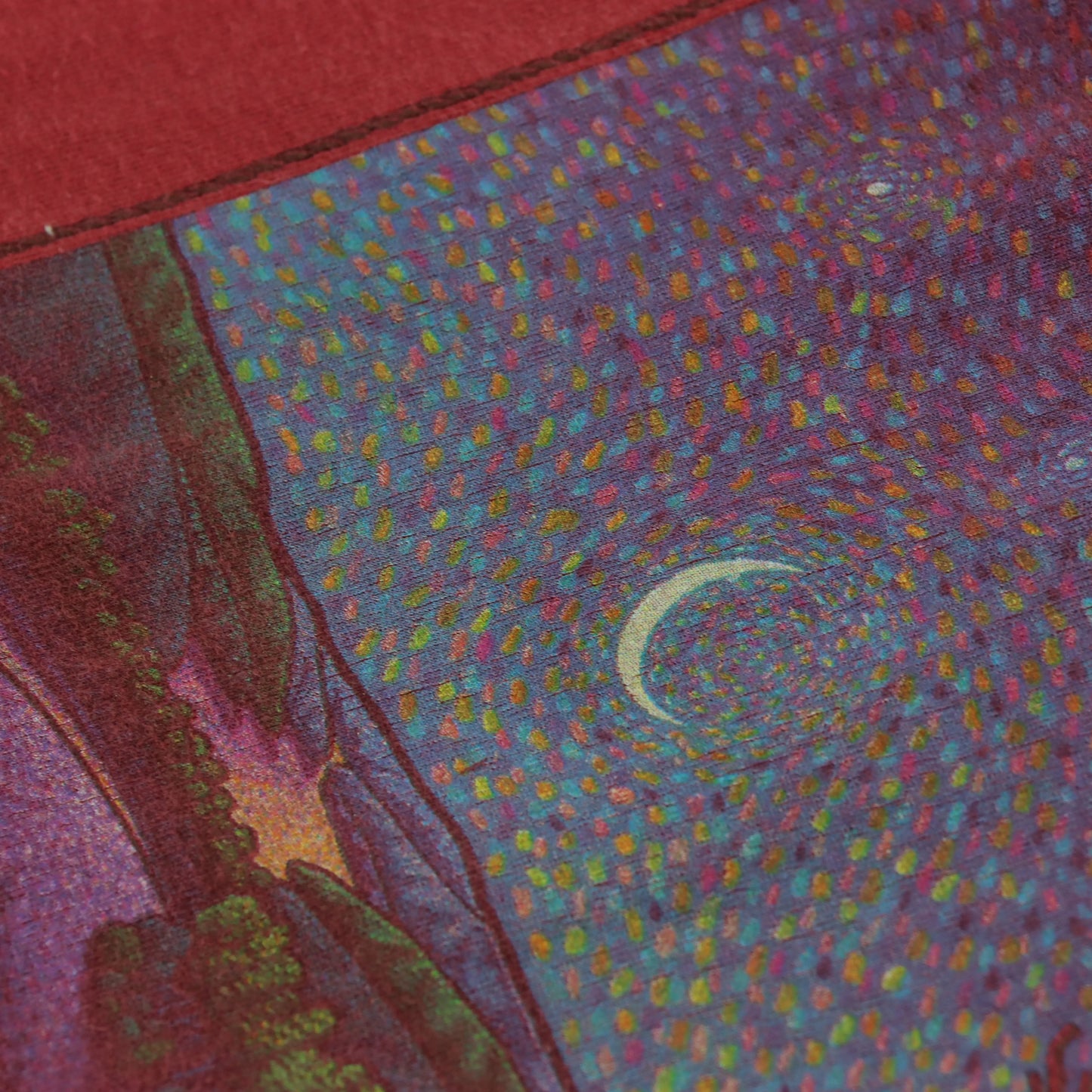 Vintage 'Santa Fe' Starry Night Painting USA Made Single Stitch T-Shirt (L)