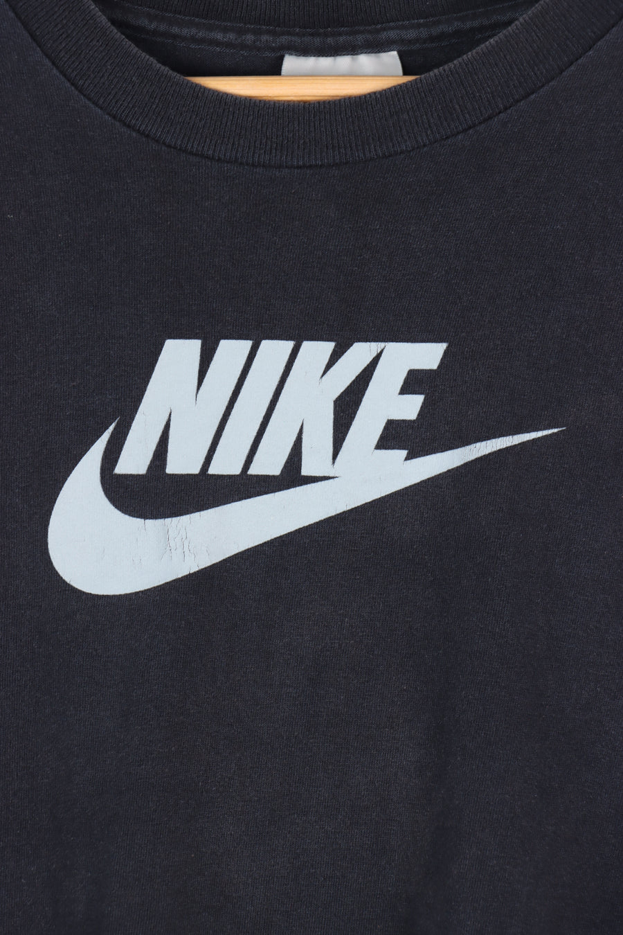 NIKE Logo Grey & Black Swoosh Tee (L-XL)