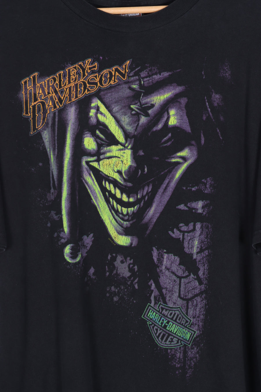 HARLEY DAVIDSON Joker Green & Purple Medicine Hat Tee (XL)