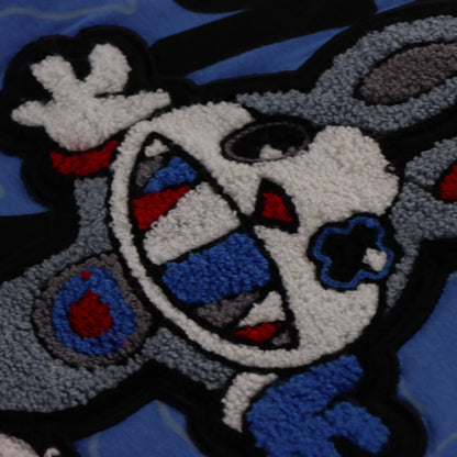 SOUTHPOLE Vintage 3D Print Bunny 'Good Vibes' Swirl Pattern Blue T-Shirt (XXL)