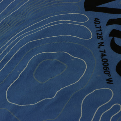 SOUTHPOLE Vintage 3D Print Bunny 'Good Vibes' Swirl Pattern Blue T-Shirt (XXL)