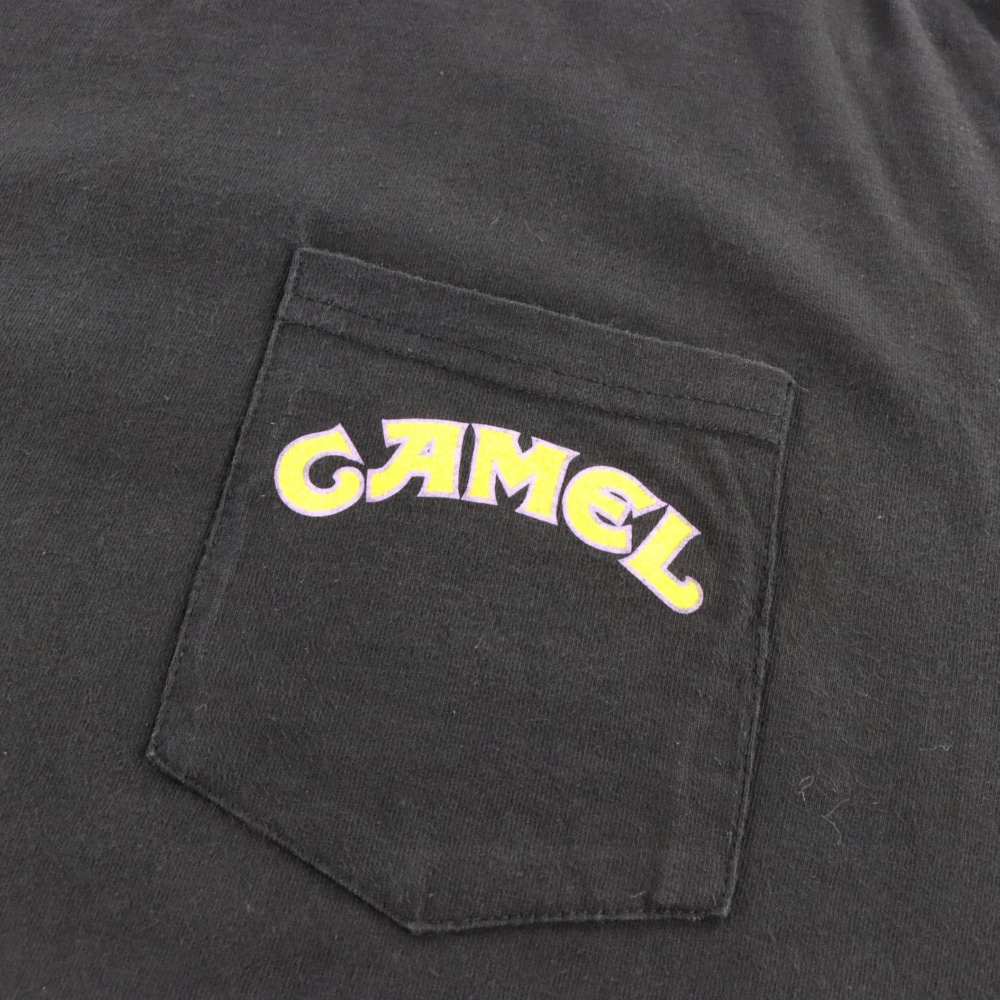 Vintage 1992 Camel Cigarettes Joe & Motorcycle Single Stitch Front Pocket Tee USA Made (XL) Vintage Sole Melbourne