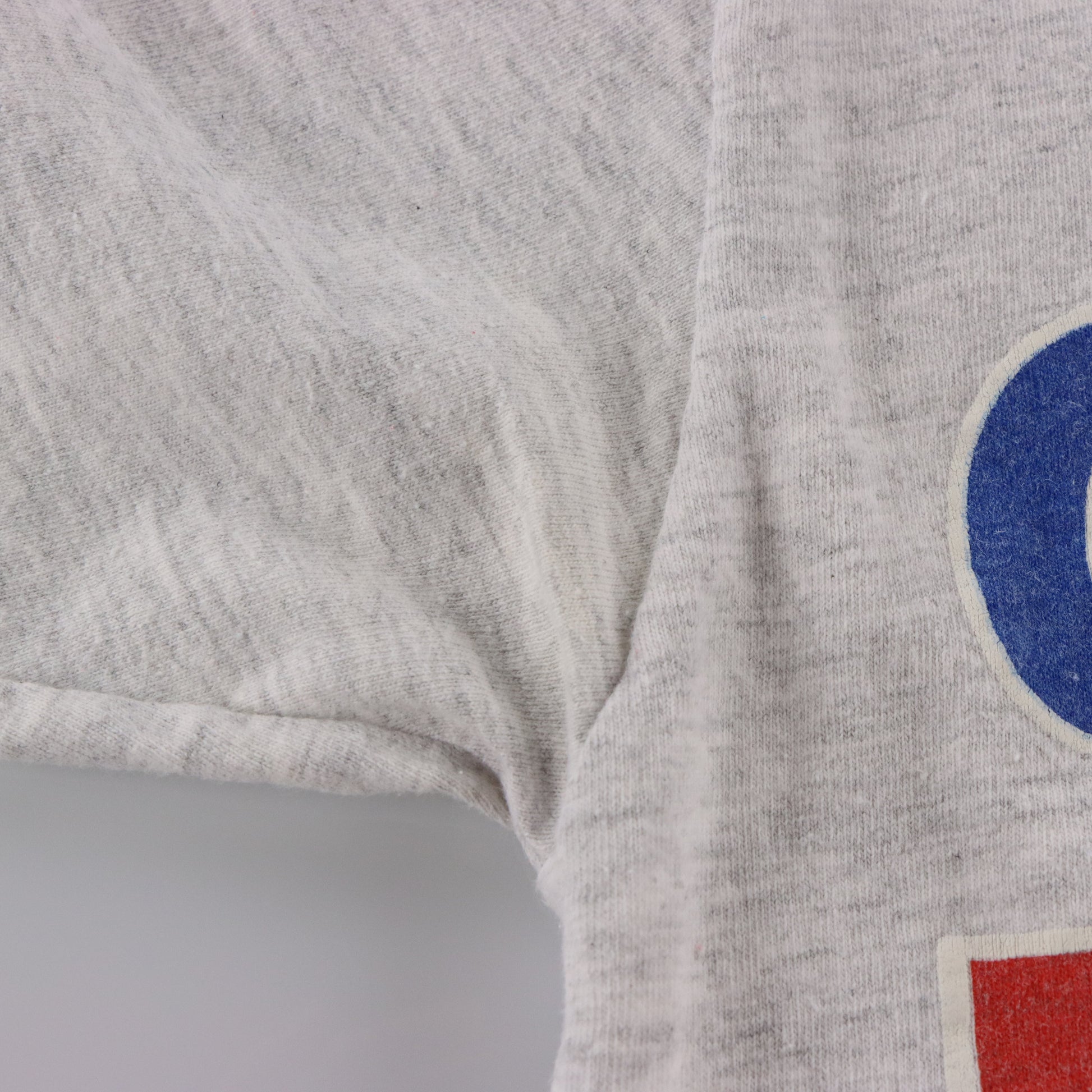 Vintage 1992 Chicago Cubs LOGO 7 Heather Grey Retro MLB Single Stitch T-Shirt (M) Vintage Sole Melbourne