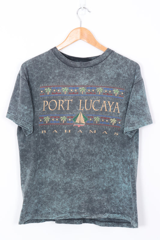 Port Lucaya Bahamas Glitter Tie-Dye Destination Tee (M)