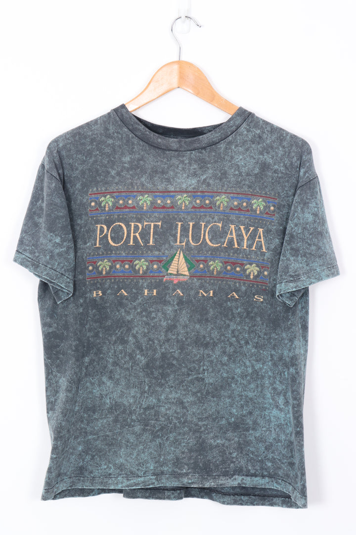 Port Lucaya Bahamas Glitter Tie-Dye Destination Tee (M)