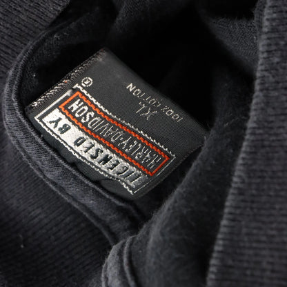 Vintage 1996 HARLEY DAVIDSON 'Hottest Sound' Flame USA Made Pocket Long Sleeve T-Shirt (XL) Vintage Sole Melbourne