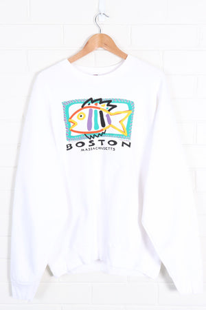 Boston Massachusetts 1996 Colourful Fish Sweatshirt (XL)
