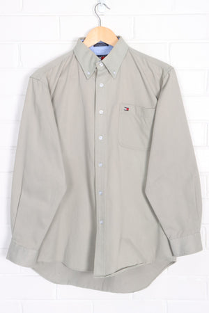 TOMMY HILFIGER Light Khaki Green Button Up Shirt (L)