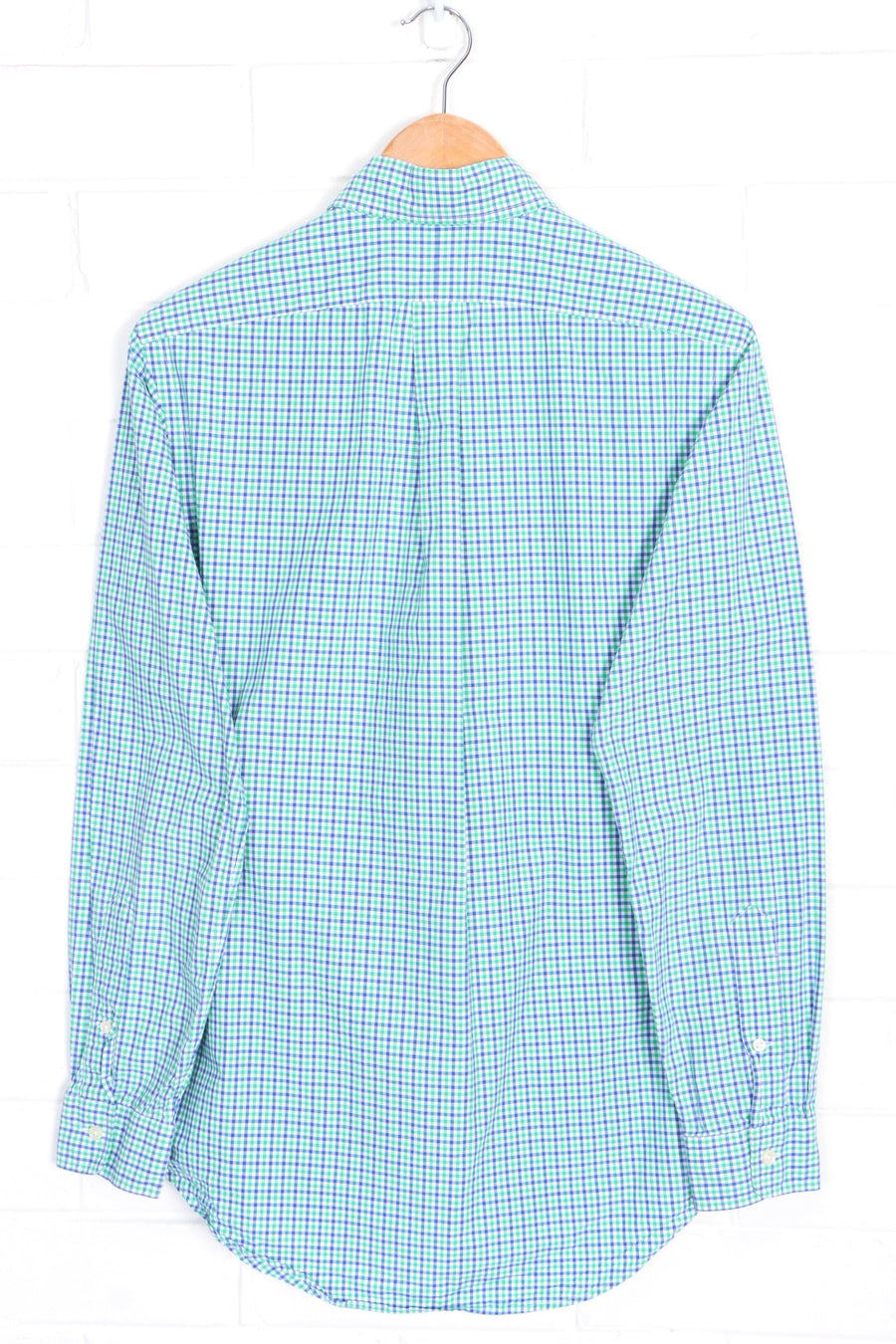 RALPH LAUREN Blue & Green Gingham Button Up Shirt (S)