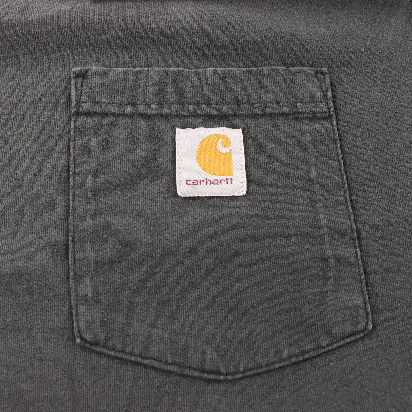 CARHART 'Original Fit' Front Pocket Logo Faded Black T-Shirt (XL) Vintage Sole Melbourne