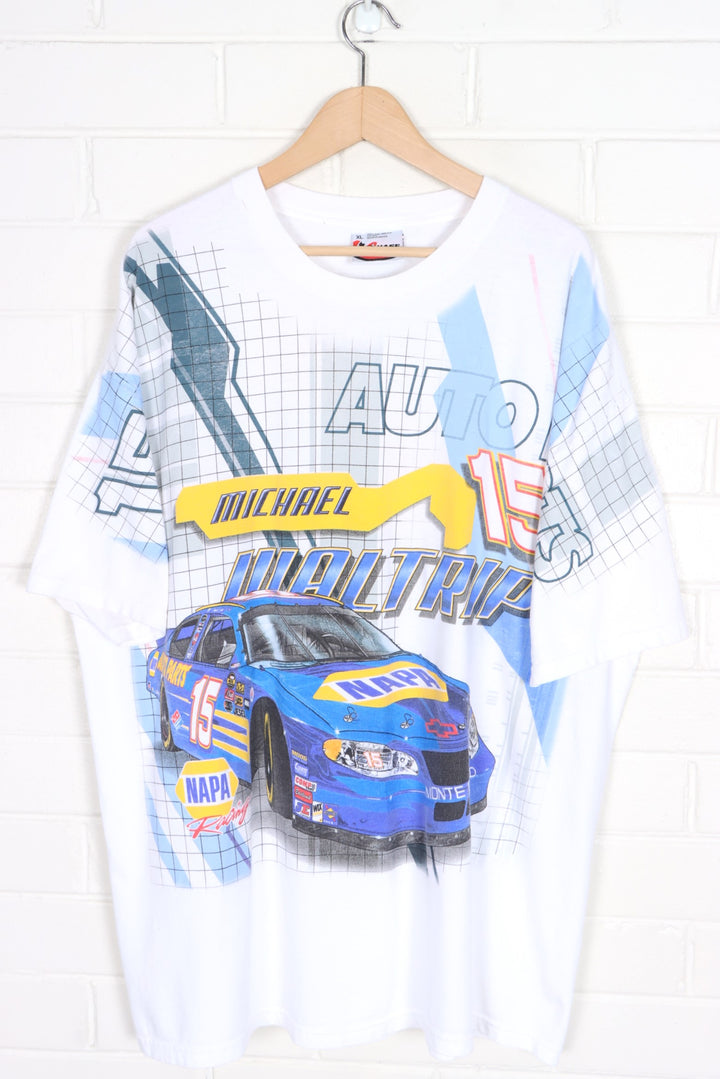 NASCAR Michael Waltrip #15 NAPA Racing All Over T-Shirt (XXL)