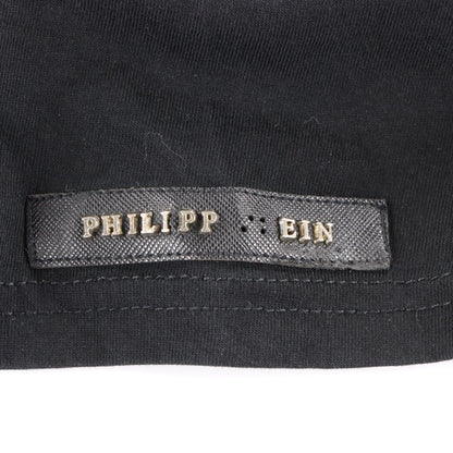PHILIPP PLEIN Embellished Silver & Red Skull Black T-Shirt (M) Vintage Sole Melbourne