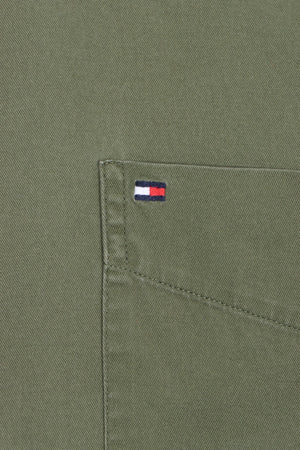 TOMMY HILFIGER Olive Green Button Up Shirt (L-XL)