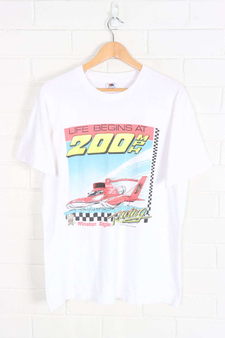 VINTAGE 1992 Winston Racing Fluro Graphic Tee USA Made (M)