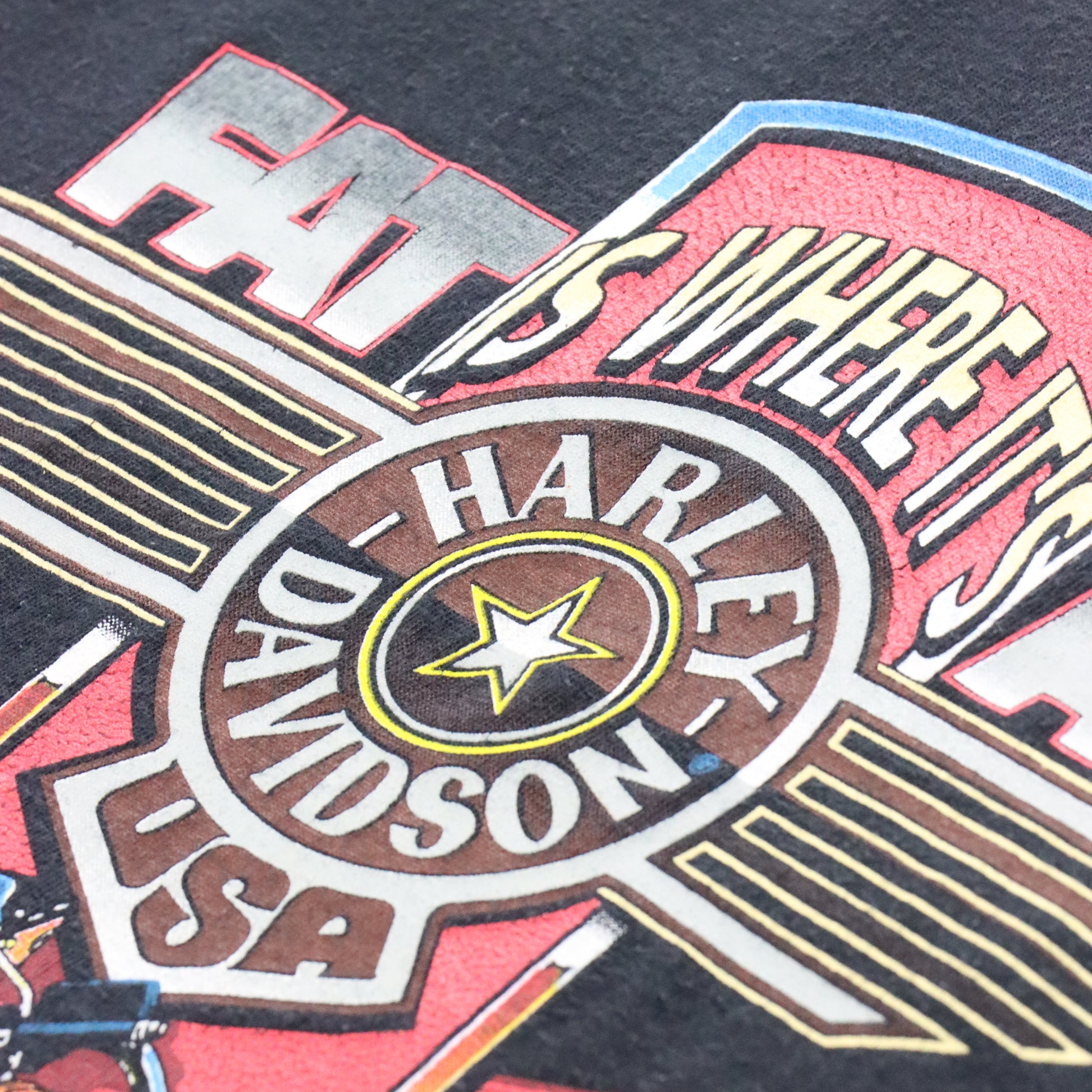 1995 Vintage HARLEY DAVIDSON "Fat Is Where It's At!" USA Made Motorcycle T-Shirt (XL) Vintage Sole Melbourne
