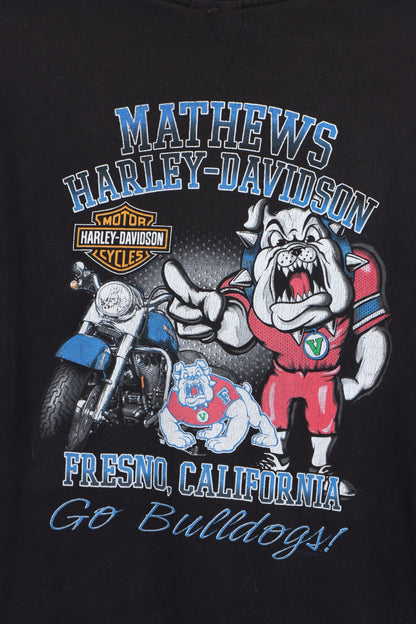 HARLEY DAVIDSON "Go Bulldogs" Front Back T-Shirt (L)