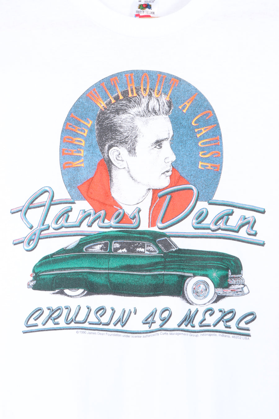 James Dean 1990 "Rebel Without A Cause" Merc T-Shirt USA Made (S-M Tall)