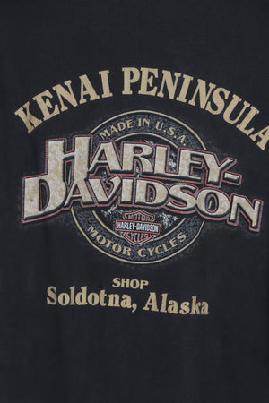 HARLEY DAVIDSON Alaska 'Brothers in Freedom' Running Dog Tee USA Made (M-L)