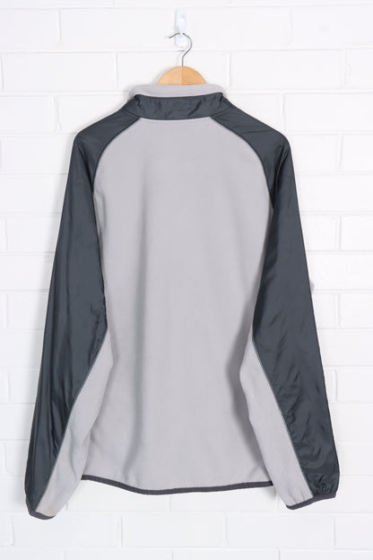 NIKE Grey & Silver Zip Up Fleece Jacket (XXL) - Vintage Sole Melbourne