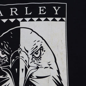 HARLEY DAVIDSON 1991 Black & White Eagle Graphic T-Shirt (L)